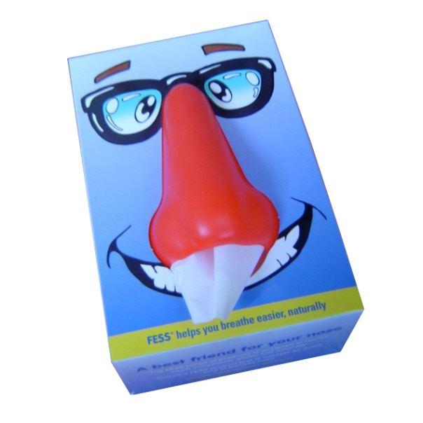 Tissuebox mit extra 3D Element aus Kunststoff Tissue Box 3D Nase Lunge Knochen Zahn Herz
